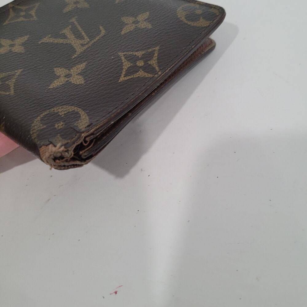 Vintage Louis Vuitton Men's LV Brown Bi-Fold Leather Wallet Monogram Card Bill - Picture 13 of 13